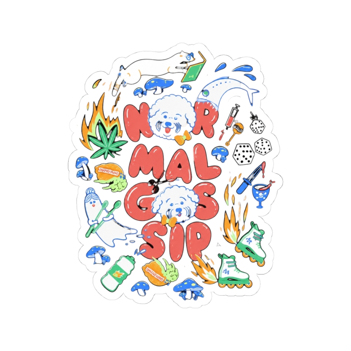 Normal Gossip merch Sticker